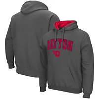 Men's Colosseum Charcoal Dayton Flyers Arch and Logo Pullover Hoodie
