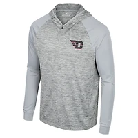 Haut à capuche Cybernetic Raglan quart de zip pour homme Colosseum Gray Dayton Flyers