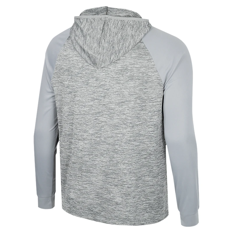 Haut à capuche Cybernetic Raglan quart de zip pour homme Colosseum Gray Dayton Flyers