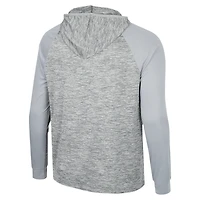 Haut à capuche Cybernetic Raglan quart de zip pour homme Colosseum Gray Dayton Flyers