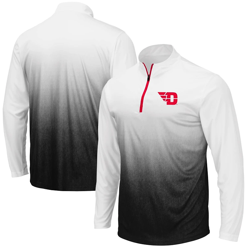 Men's Colosseum Gray Dayton Flyers Magic Team Logo Quarter-Zip Jacket