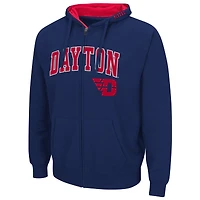 Colosseum Navy Dayton Flyers Arch & Logo 3.0 - Sweat à capuche entièrement zippé pour homme