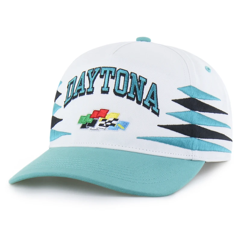 Men's '47  White/Green Daytona International Speedway Diamond Cut Hitch Adjustable Hat