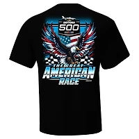 T-shirt noir à carreaux pour homme Daytona International Speedway 2026 500 Eagle