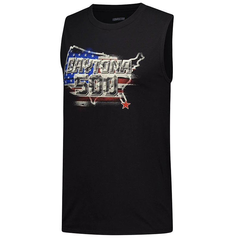 Men's Checkered Flag Sports Black Daytona International Speedway 2026 500 Sleeveless Tank