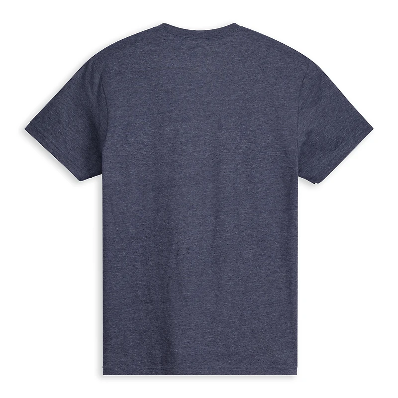 Men's Checkered Flag Sports Heather Navy Daytona International Speedway 2026 500 Logo T-Shirt