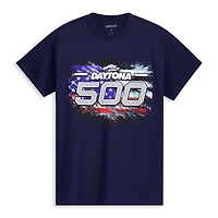 Men's Checkered Flag Sports Navy Daytona International Speedway 2026 500 Patriotic T-Shirt