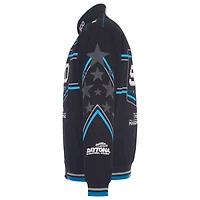 Men's JH Design Black Daytona International Speedway 2027 500 Full-Snap Twill Racing Jacket