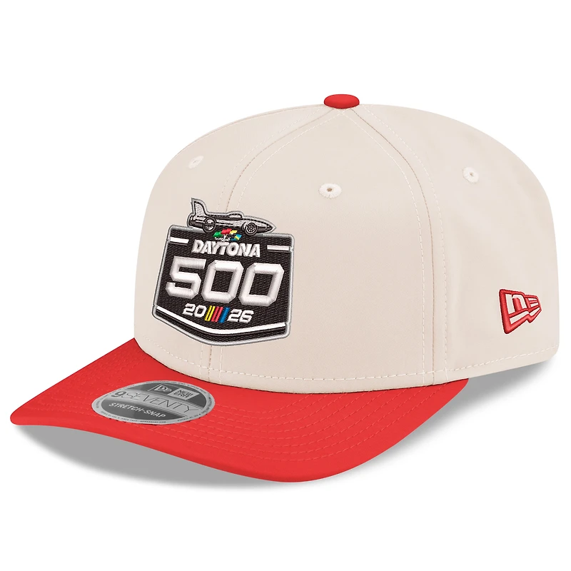 Casquette ajustable New Era pour homme, coloris naturel/rouge, Daytona International Speedway 2026 Daytona 500