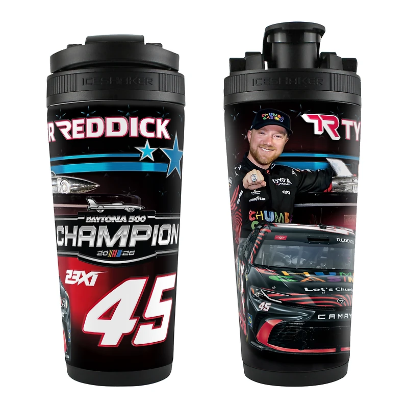 WinCraft Tyler Reddick 2026 Daytona 500 Champion 26oz. 4D Ice Shaker Bottle