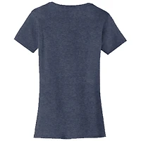 Women's Checkered Flag Sports Heather Navy Daytona International Speedway 2025 500 Graphic T-Shirt