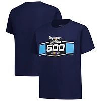 Youth Checkered Flag Sports Navy Daytona International Speedway 2026 500 Logo T-Shirt