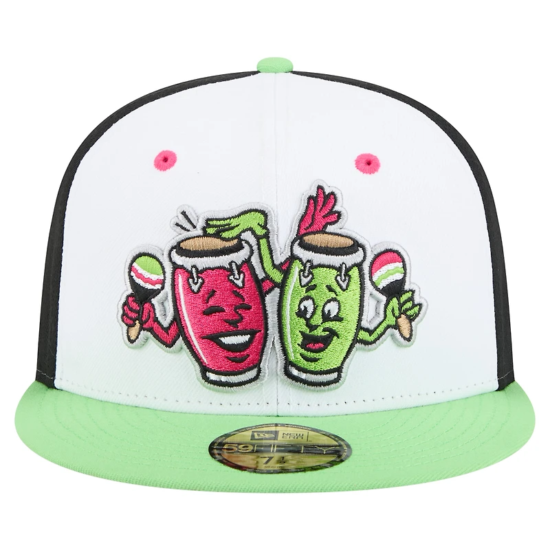 Men's New Era White Daytona Tortugas Copa de la Diversión 59FIFTY Fitted Hat