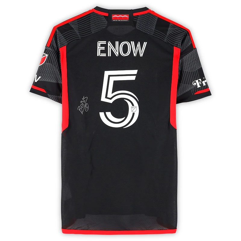 Boris Enow D.C. United Autographed Match-Used #5 Black adidas Jersey from the 2024 MLS Season - Size M