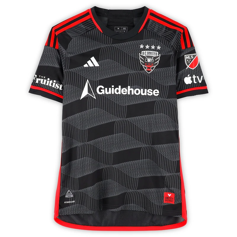 Boris Enow D.C. United Autographed Match-Used #5 Black adidas Jersey from the 2024 MLS Season - Size M