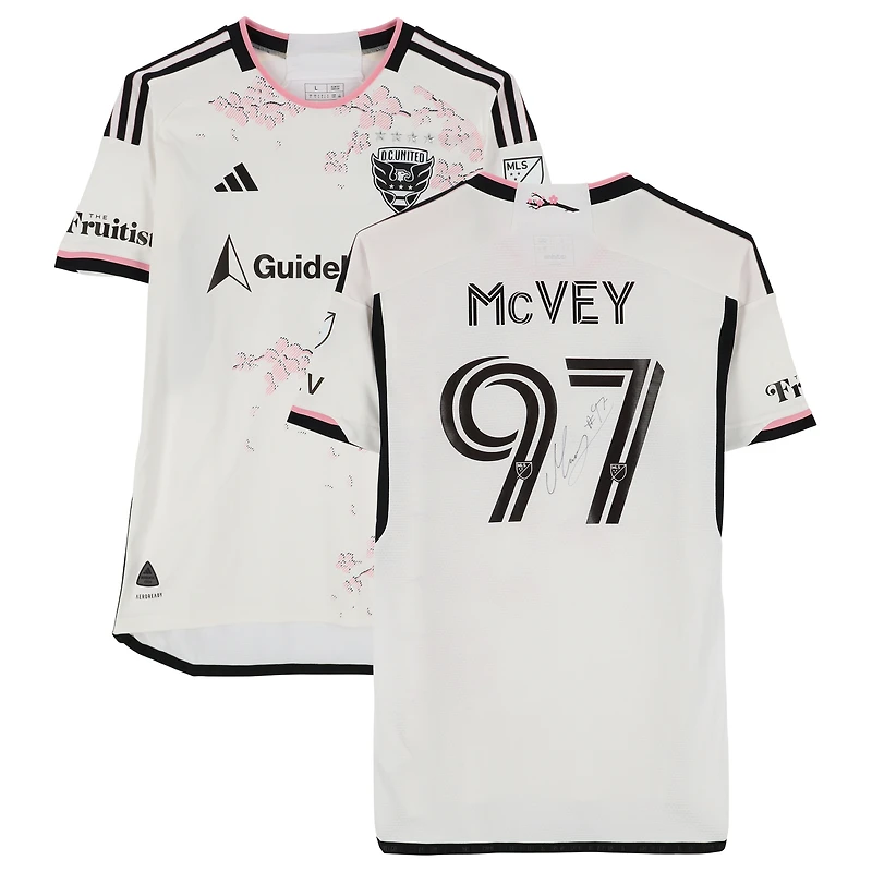 Christopher McVey D.C. United Autographed Match-Used #97 White adidas Jersey from the 2024 MLS Season - Size L