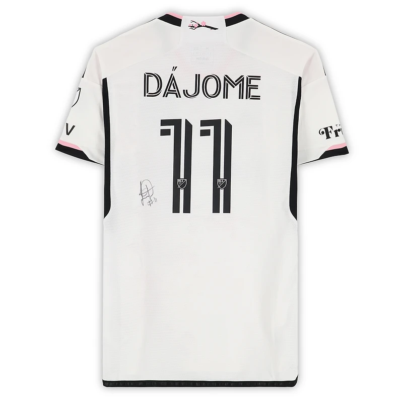 Cristian Dajome D.C. United Autographed Match-Used #11 White adidas Jersey from the 2024 MLS Season - Size M