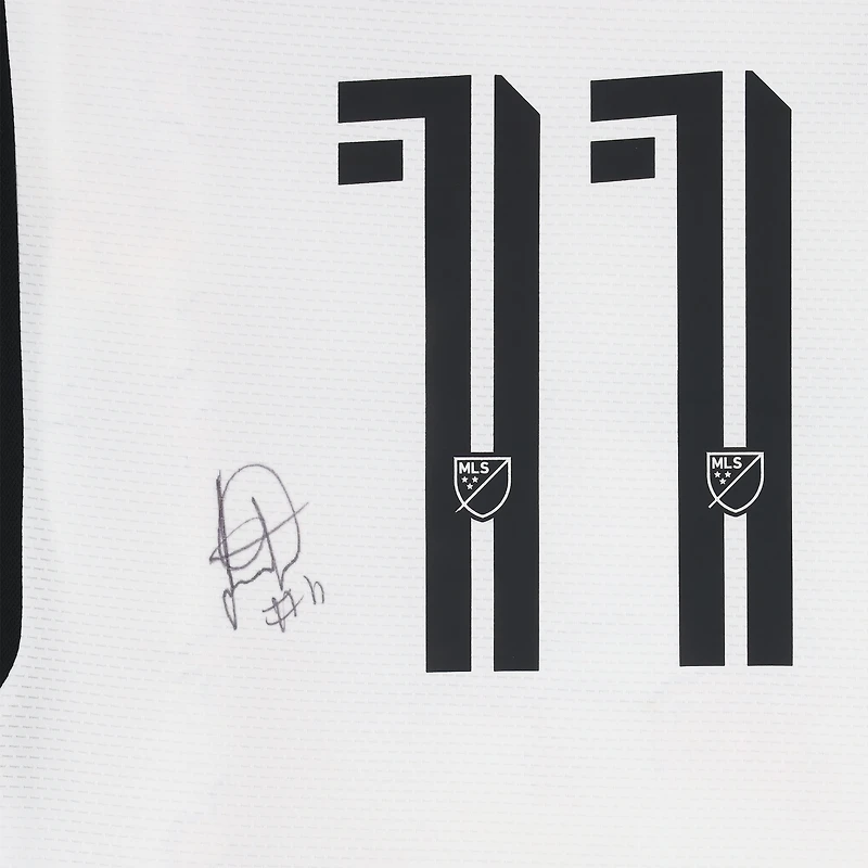 Cristian Dajome D.C. United Autographed Match-Used #11 White adidas Jersey from the 2024 MLS Season - Size M