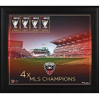 Collage encadré du championnat de la Coupe MLS de 15" x 17" de D.C. United