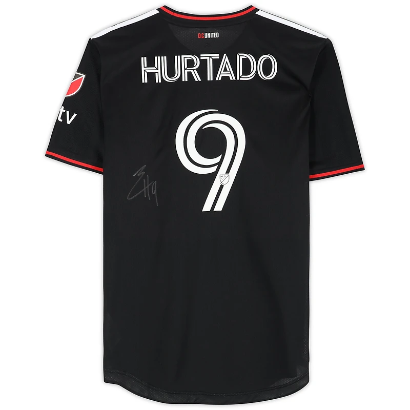 Erik Hurtado D.C. United Autographed Match-Used #9 Black Jersey from the 2023 MLS Season
