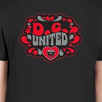 Girls Youth New Era Black D.C. United Bubble Heart T-Shirt