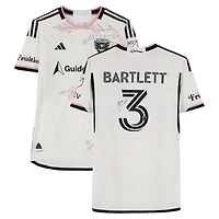 Lucas Bartlett D.C. United Autographed Match-Used #3 White adidas Jersey from the 2024 MLS Season - Size L