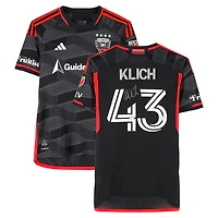 Mateusz Klich D.C. United Autographed Match-Used #43 Black adidas Jersey from the 2024 MLS Season - Size M