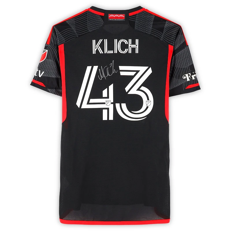 Mateusz Klich D.C. United Autographed Match-Used #43 Black adidas Jersey from the 2024 MLS Season - Size M