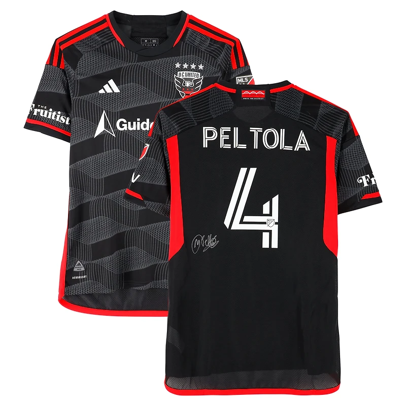 Matti Peltola D.C. United Autographed Match-Used #4 adidas Jersey from the 2024 MLS Season