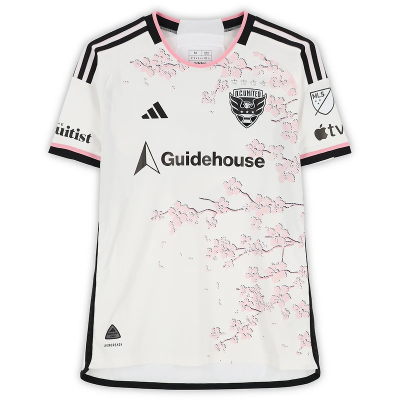 Matti Peltola D.C. United Autographed Match-Used #4 White adidas Jersey from the 2024 MLS Season - Size M