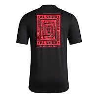 T-shirt cache-cœur adidas noir D.C. United Local pour homme
