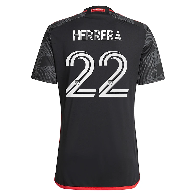 Men's adidas Aaron Herrera Black D.C. United 2024 The Icon Kit Replica Player Jersey