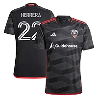 Men's adidas Aaron Herrera Black D.C. United 2024 The Icon Kit Replica Player Jersey