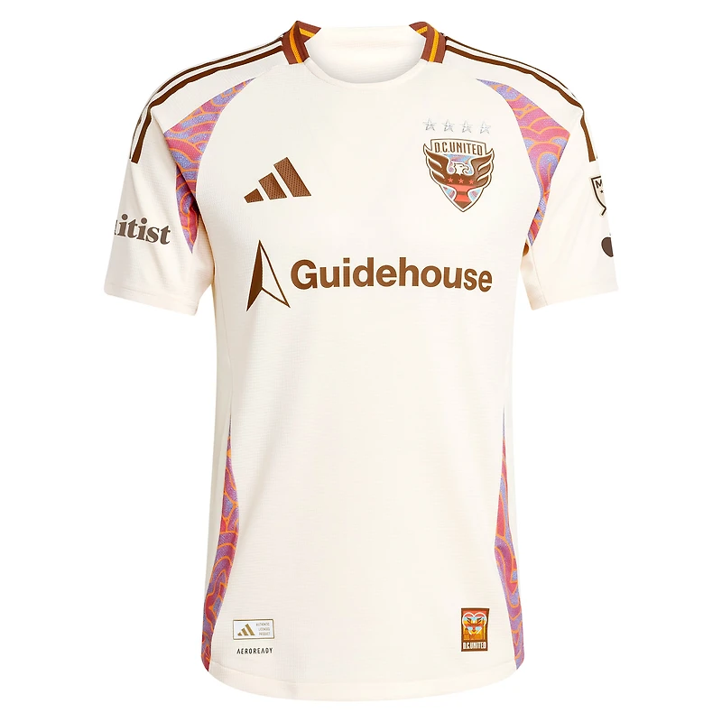 Maillot de joueur authentique adidas Aaron Herrera Natural D.C. United 2025 The Soul Kit pour homme