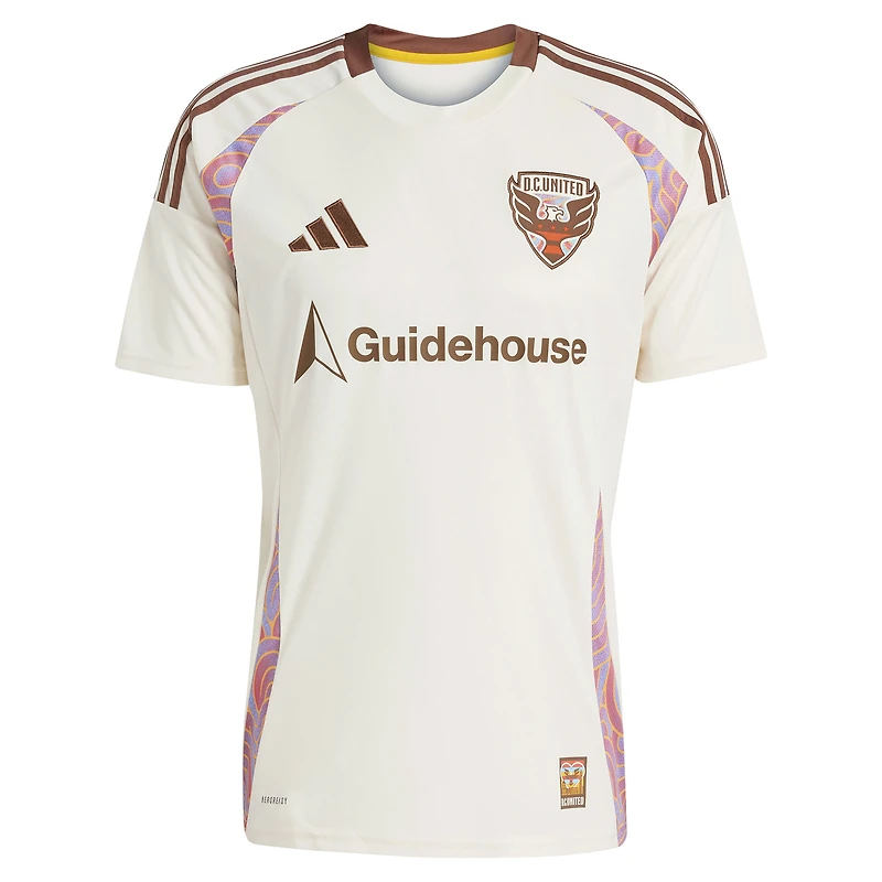 Maillot réplique du joueur adidas Aaron Herrera Natural D.C. United 2025 The Soul Kit pour homme