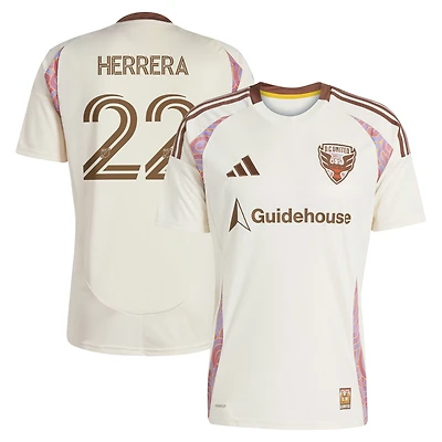 Maillot réplique du joueur adidas Aaron Herrera Natural D.C. United 2025 The Soul Kit pour homme