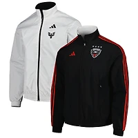Men's adidas Black/White D.C. United 2023 On-Field Anthem Full-Zip Reversible Team Jacket