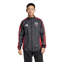 Men's adidas Black/White D.C. United 2025 Anthem Reversible Full-Zip Jacket