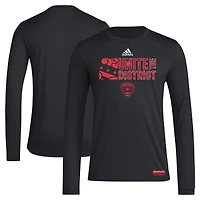 T-shirt adidas D.C. United 2024 Hook AEROREADY à manches longues pour homme, noir