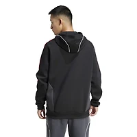 Sweat à capuche adidas noir D.C. United 2025 Travel pour homme