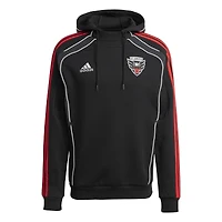Sweat à capuche adidas noir D.C. United 2025 Travel pour homme