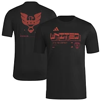 T-shirt d'avant-match adidas noir D.C. United 2026 Anthem AEROREADY pour homme