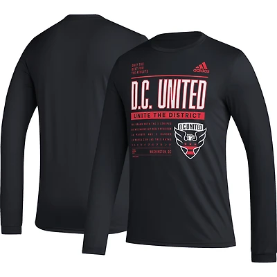 T-shirt AEROREADY à manches longues adidas D.C. United Club DNA noir pour homme