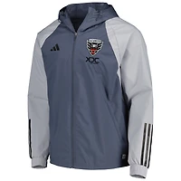 Veste à capuche raglan adidas Charcoal D.C. United All-Weather pour homme