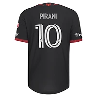 Men's adidas Gabriel Pirani Black D.C. United  2026 Black-and-Red Kit On-Field Authentic Patch Jersey