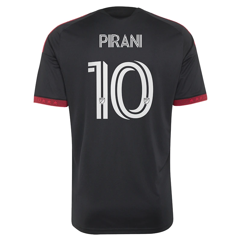 Men's adidas Gabriel Pirani Black D.C. United 2026 Black-and-Red Kit Replica Jersey