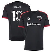 Men's adidas Gabriel Pirani Black D.C. United  2026 Black-and-Red Kit Replica Jersey