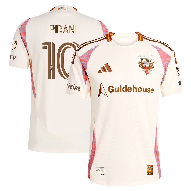 Maillot authentique adidas Gabriel Pirani Natural D.C. United 2025 The Soul Kit pour homme