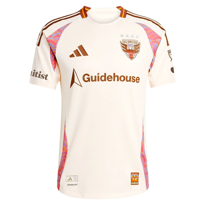 Men's adidas Gabriel Pirani Natural D.C. United 2025 The Soul Kit On-Field Authentic Jersey