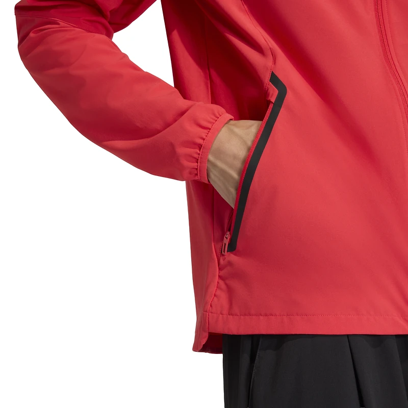 Men's adidas Light Red D.C. United Tiro Travel Full-Zip Hooded Windbreaker